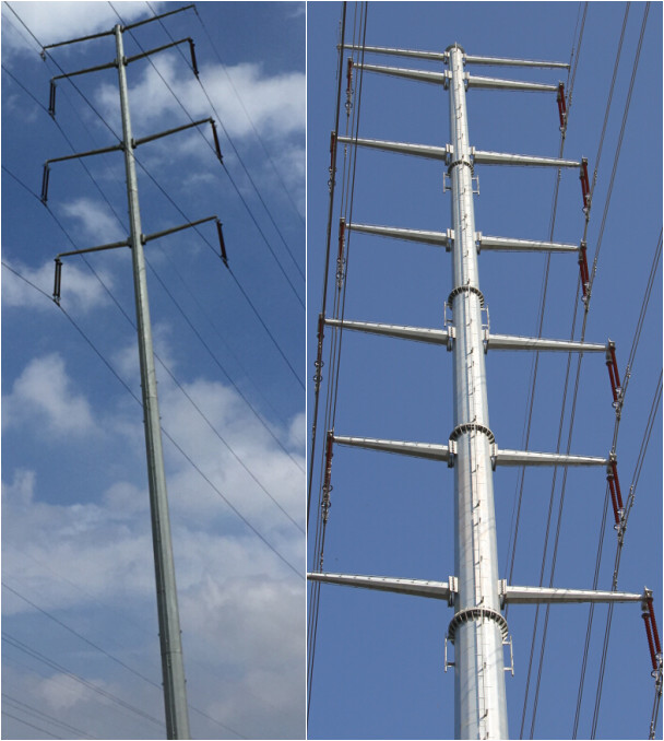 Gr50 estructuras de la distribución del polo de la energía eléctrica del material 2.5m m para la línea de transmisión 1