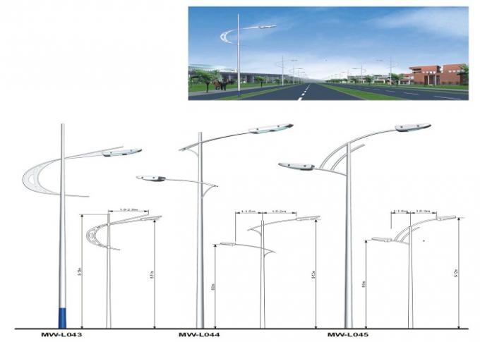 la calle poligonal postes ligeros del 12M escoge la carretera cuadrada al aire libre poste ligero del brazo 0