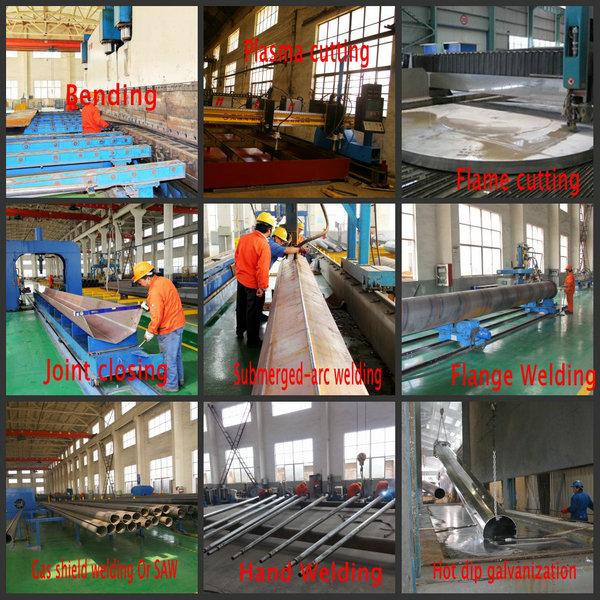 Jiangsu milky way steel poles co.,ltd línea de producción de fábrica 0